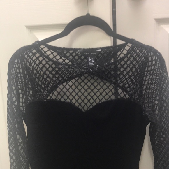 Cocktail dress Black velvet size 4 - Picture 2 of 5